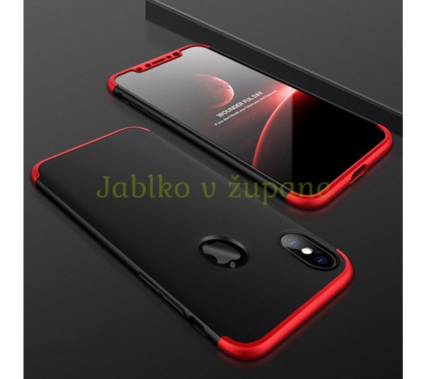 360° kryt Armor iPhone X, XS - červený